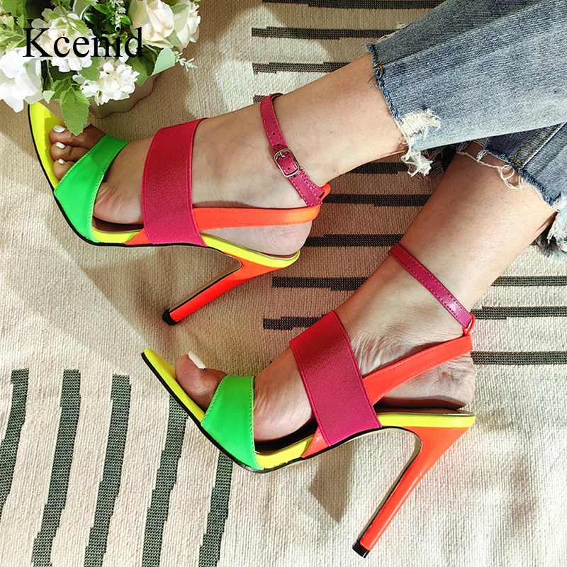 Kcenid Summer Fashion Mixed Color Narrow Band Sandals Women Sexy Pointed Toe Gladiator High Heels Summer Party Dress Shoes
Kcenid Summer Fashion Mixed Color Narrow Band Sandals Women Sexy Pointed Toe Gladiator High Heels Summer Party Dress Shoes