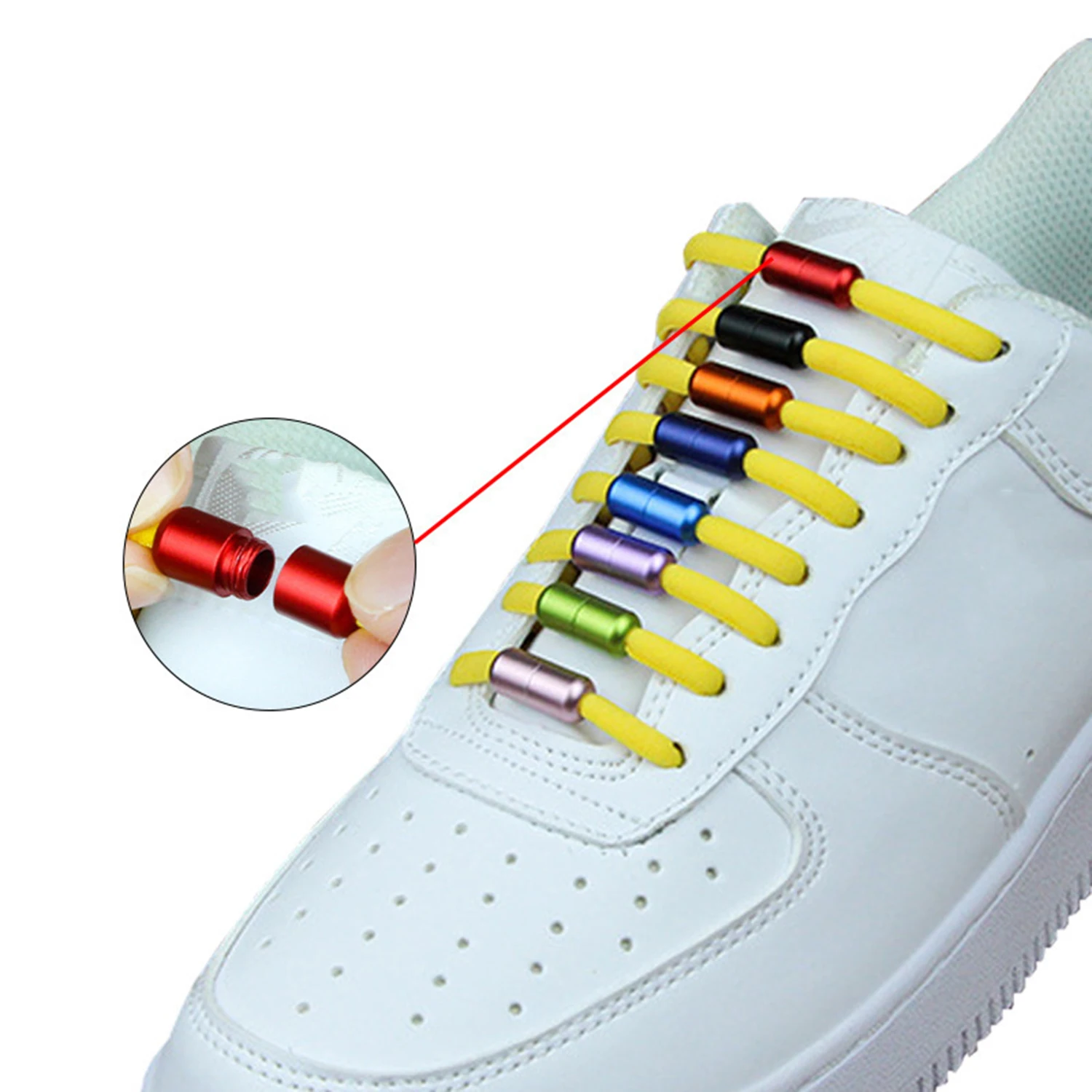 No Tie Shoelaces Metal Lock Flat Elastic Shoe Laces buckle for Adults Kids Sneakers Quick Wear Shoe Strings tool for Lazy Day
No Tie Shoelaces Metal Lock Flat Elastic Shoe Laces buckle for Adults Kids Sneakers Quick Wear Shoe Strings tool for Lazy Day