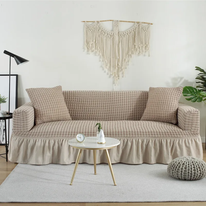 Stretch Sofa Cover with Skirt for Living Room Seersucker Sofa Slipcover Armchair Cover 1/2/3/4 Seat Corner Sofa Couch Cover
Stretch Sofa Cover with Skirt for Living Room Seersucker Sofa Slipcover Armchair Cover 1/2/3/4 Seat Corner Sofa Couch Cover