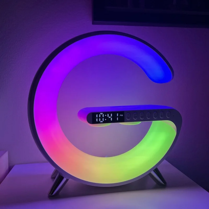 Будильник с Bluetooth-динамиком, домашняя звуковая панель 15 Вт, беспроводное зарядное устройство, управление через приложение, RGB, ночник, атмосф... 
Будильник с Bluetooth-динамиком, домашняя звуковая панель 15 Вт, беспроводное зарядное устройство, управление через приложение, RGB, ночник, атмосф...