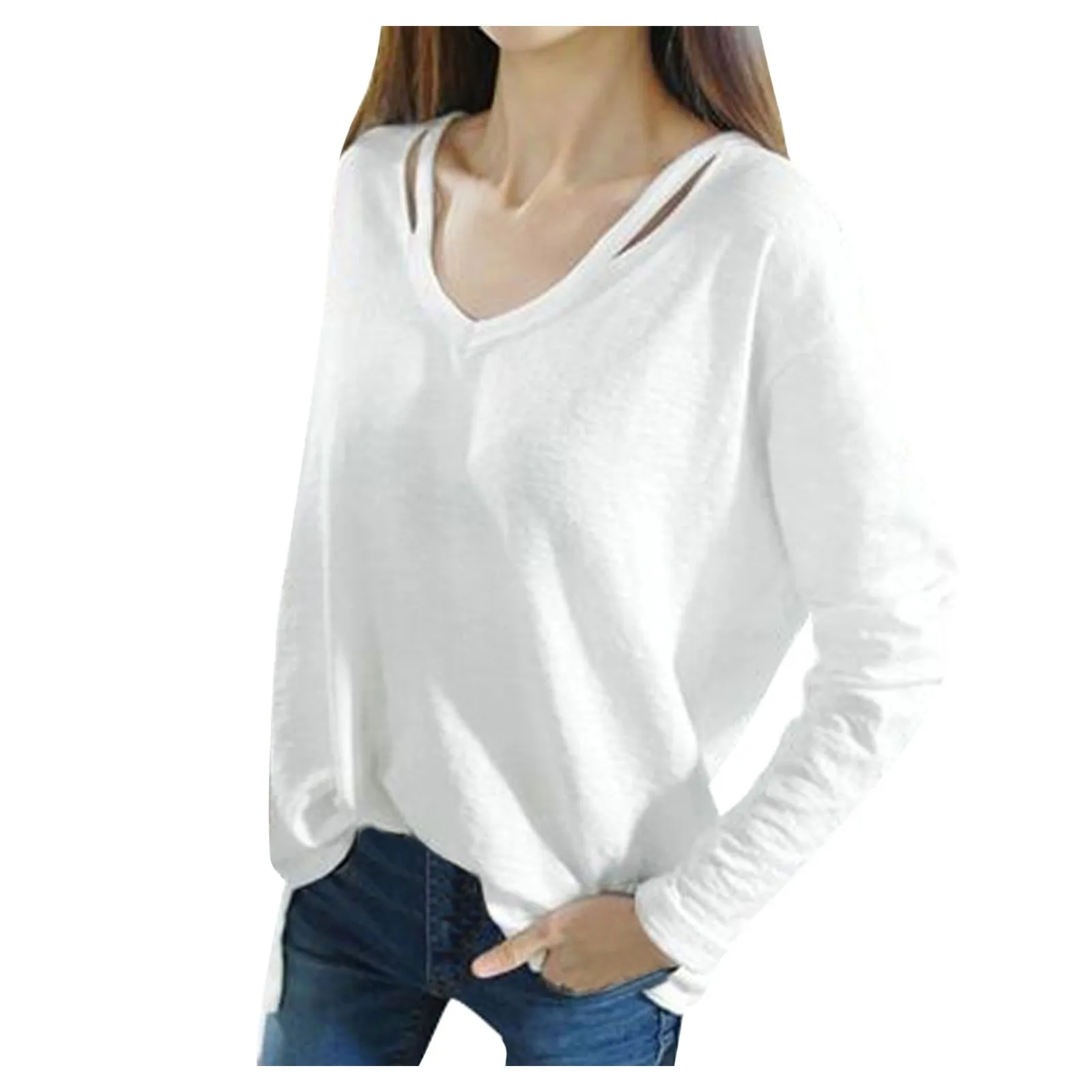 Color Fashion Long Top Solid Women sleeve Blouse V-neck Clothes Women's Blouse vetement 2022
Color Fashion Long Top Solid Women sleeve Blouse V-neck Clothes Women's Blouse vetement 2022