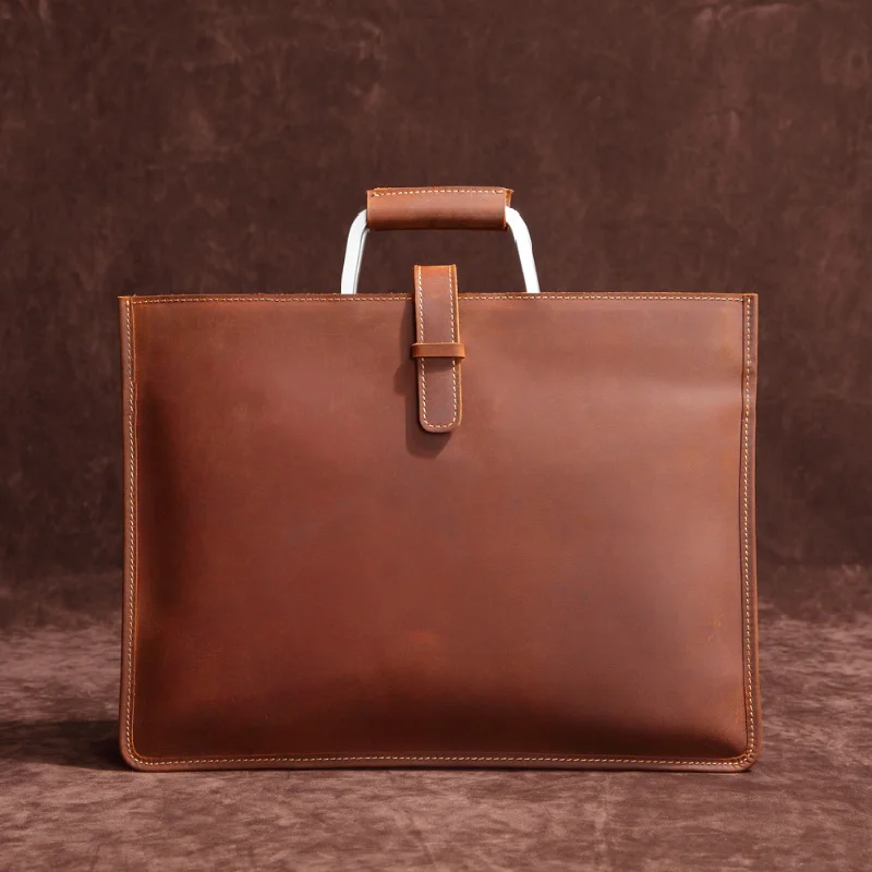 

Винтажные стильные сумки для мужчин 2024, дизайнерский Роскошный тонкий портфель на плечо из натуральной кожи, мужские рабочие сумки