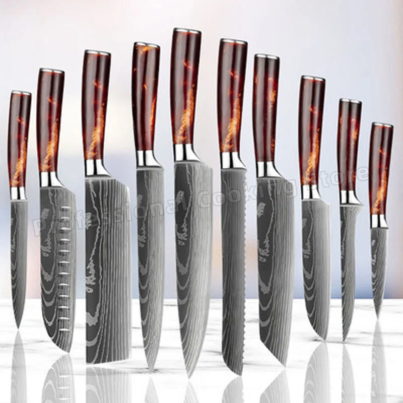 Stainless Steel Damascus Chef's Knife Meat Cleaver Cooking Knife Kitchen Knife Set Slicing Knife Household Cooking Knife
Stainless Steel Damascus Chef's Knife Meat Cleaver Cooking Knife Kitchen Knife Set Slicing Knife Household Cooking Knife