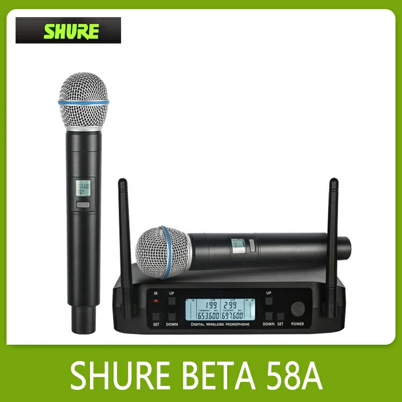 SHURE GLXD4 Beta 58a Wireless Microphone UHF Dynamic Mic Professional Broadcast Handheld Mic Party Stage Singing Speech Mic
SHURE GLXD4 Beta 58a Wireless Microphone UHF Dynamic Mic Professional Broadcast Handheld Mic Party Stage Singing Speech Mic