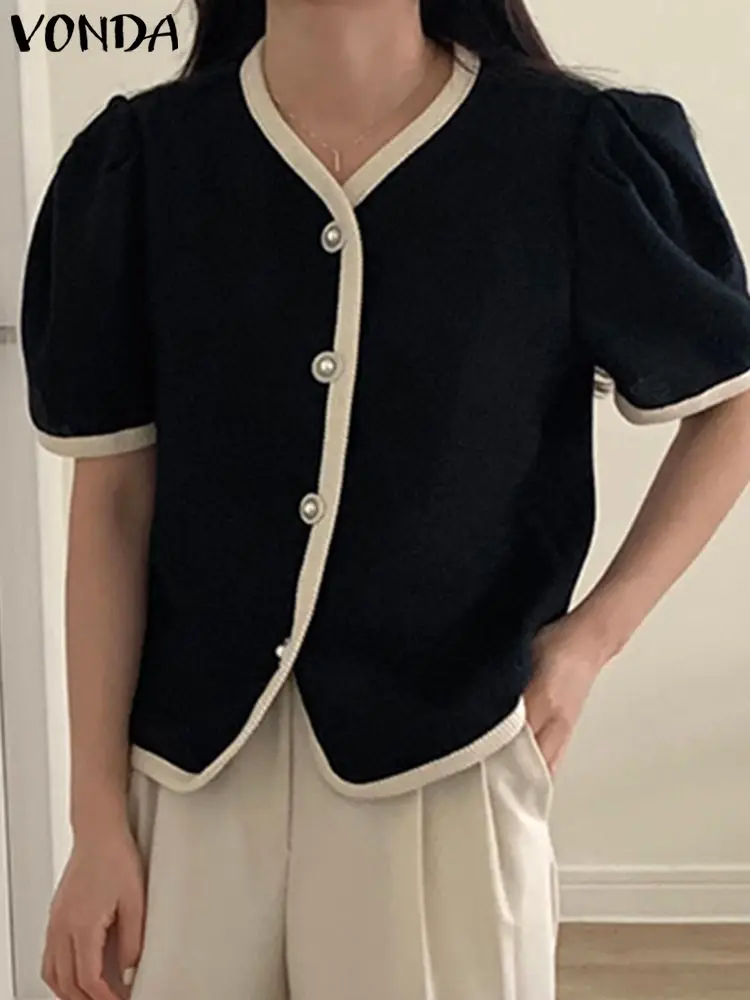 VONDA Elegant Blazer Casual Loose Women Coats 2023 Summer Short Sleeve Buttons Office OL Blazer Round Neck Fashion Outercoats
VONDA Elegant Blazer Casual Loose Women Coats 2023 Summer Short Sleeve Buttons Office OL Blazer Round Neck Fashion Outercoats