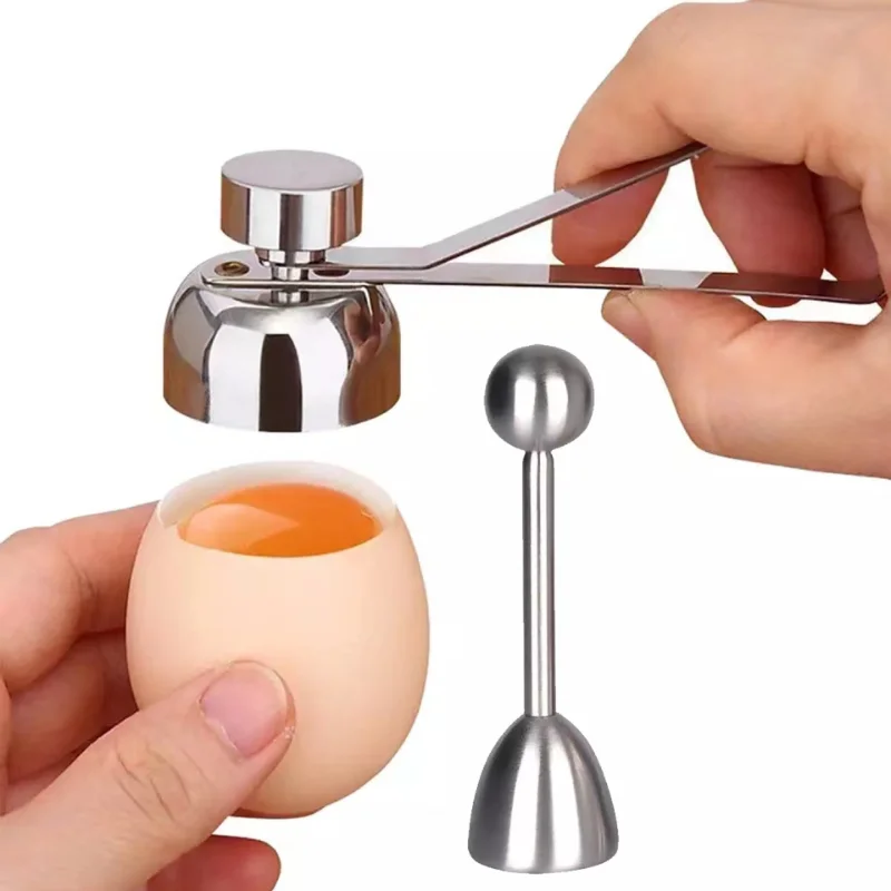 Stainless Steel Eggshell Cutter Kitchen Egg Opener Tool Egg Cracker Remover Egg Shell Separator for Hard Soft Boiled Eggs
Stainless Steel Eggshell Cutter Kitchen Egg Opener Tool Egg Cracker Remover Egg Shell Separator for Hard Soft Boiled Eggs