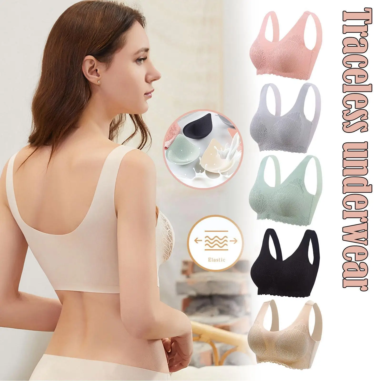 Women Seamless Comfort Push Up Bra Shapewear Stretch Top Crop Sports Vest Comfy R9Y7
Women Seamless Comfort Push Up Bra Shapewear Stretch Top Crop Sports Vest Comfy R9Y7