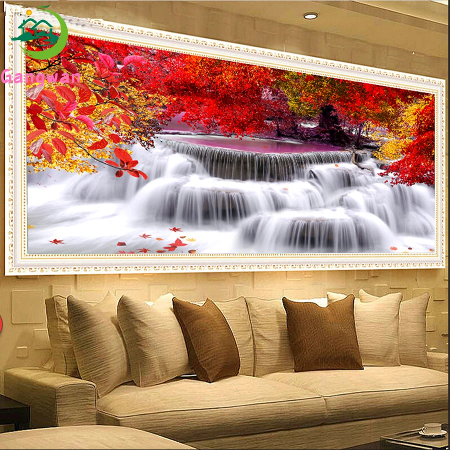 Large Size 5d round diy diamond painting beautiful waterfall landscape full square diamond embroidery mosaic red tree home decor
Large Size 5d round diy diamond painting beautiful waterfall landscape full square diamond embroidery mosaic red tree home decor
