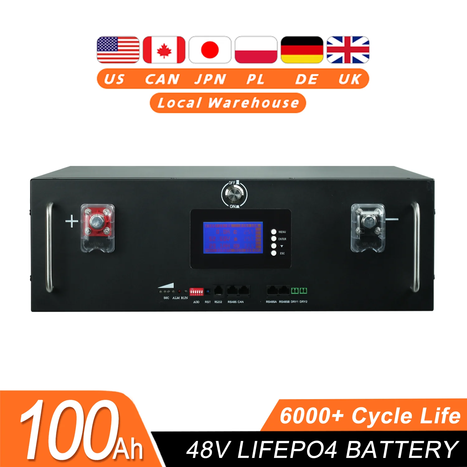 New 48V 100Ah LiFePo4 Battery Pack 51.2V 5kw Lithium Iron Phosphate Batteries 16S 100A Built-in BMS 48V Pack For Solar No Tax
New 48V 100Ah LiFePo4 Battery Pack 51.2V 5kw Lithium Iron Phosphate Batteries 16S 100A Built-in BMS 48V Pack For Solar No Tax