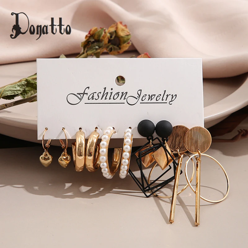 DONATTO 6 Pairs Earrings Set Leopard Drop Big Circle Elephant Cute Piercings Earring for Women Girl Party Ear Jewelry
DONATTO 6 Pairs Earrings Set Leopard Drop Big Circle Elephant Cute Piercings Earring for Women Girl Party Ear Jewelry