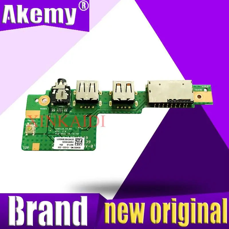 New Original FOR ASUS A401L A401U K401UQK V404L V404U USB AUDIO POWER BOTTON SD card BOARD
New Original FOR ASUS A401L A401U K401UQK V404L V404U USB AUDIO POWER BOTTON SD card BOARD