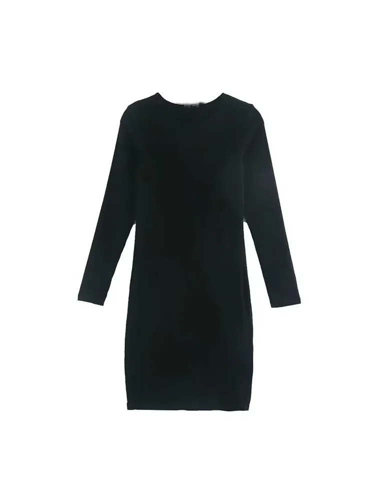 2022 fall new women's fashion round neck thin and hundred with cotton thread elastic open slim dress
2022 fall new women's fashion round neck thin and hundred with cotton thread elastic open slim dress