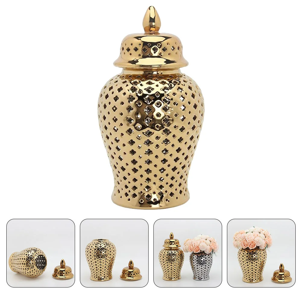 

Flower Arrangement Vase Ceramic Holder Wedding Flowerpot Tabletop Decor Hollow Display Reliable Delicate