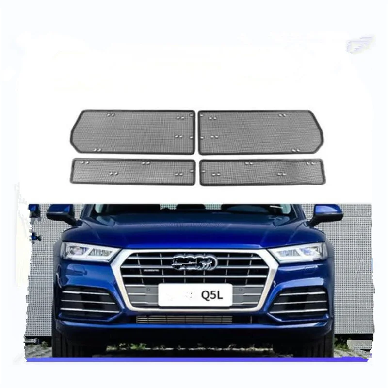 

For Audi Q5L 2018 2019 2020 2021 Front Grille Insect Net Screening Mesh Protective Cover Kit Accessories 4pcs