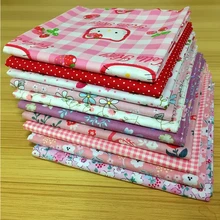 10 pcs 80cmX80cm Floral 100% Cotton Fabric For Making Clothes Baby Dress Sewing Bed Sheet Pillow Cover DIY Quilting Child Fabric