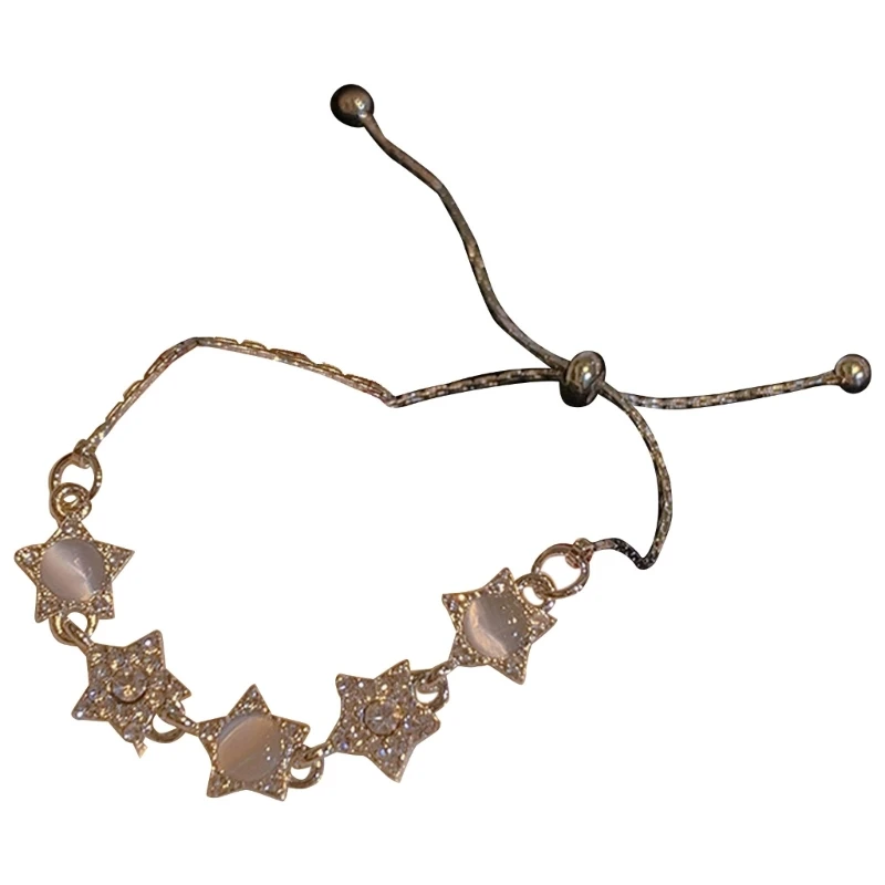 41XF Ins Cold Wind Hip-hop Trend Pull-type Bracelet Opal Star Alloy Bracelet Pentagram Cool Girl Temperament Fashion Jewelry 
41XF Ins Cold Wind Hip-hop Trend Pull-type Bracelet Opal Star Alloy Bracelet Pentagram Cool Girl Temperament Fashion Jewelry