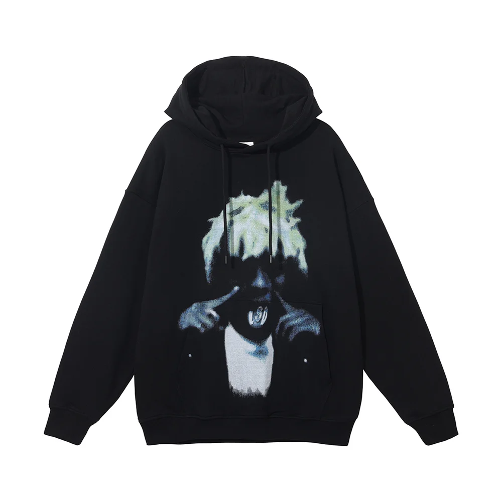 Hip Hop Men Harajuku Streetwear Black Hoodie Sweatshirt Funny Portrait Graphic Punk Hoodie Cotton Autumn Loose Hooded Pullover
Hip Hop Men Harajuku Streetwear Black Hoodie Sweatshirt Funny Portrait Graphic Punk Hoodie Cotton Autumn Loose Hooded Pullover