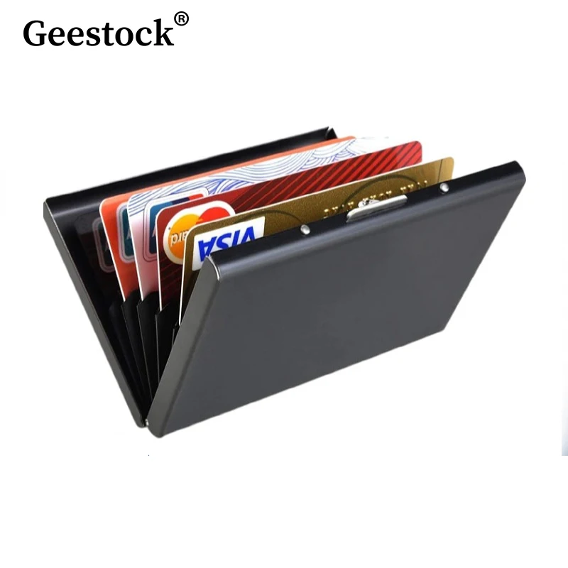 Geestock Multi-function Card Holder For Men Rfid Anti-theft Aluminum Antimagnetic Wallet Credit Card Business Purse Card Holders
Geestock Multi-function Card Holder For Men Rfid Anti-theft Aluminum Antimagnetic Wallet Credit Card Business Purse Card Holders