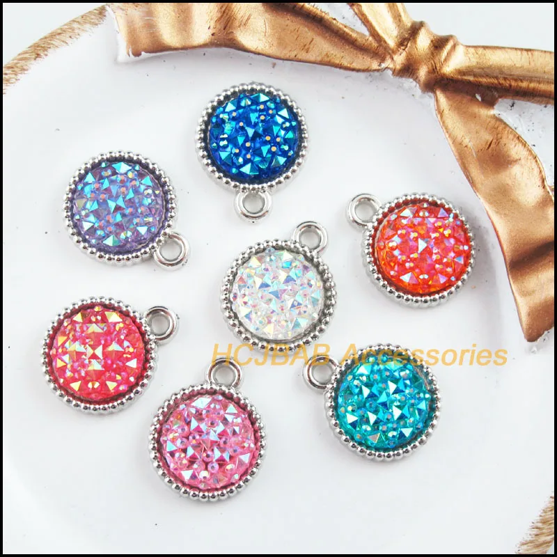 28Pcs Dull Silver Plated Retro Mixed Round Resin Acrylic Charms Pendants 15.5x19mm
28Pcs Dull Silver Plated Retro Mixed Round Resin Acrylic Charms Pendants 15.5x19mm