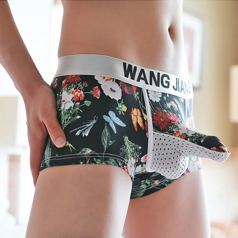 Забавное Мужское нижнее белье, модные боксеры, шорты, женское раздельное нижнее белье из вискозы, с рукавами для пениса, модное нижнее белье со слоном для носа