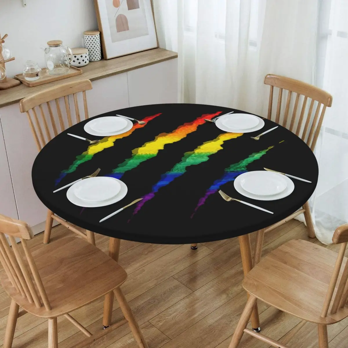 Round Oilproof LGBT Ripped And Shredded Table Cover Fitted GLBT Gay Lesbian Pride Table Cloth Backed Edge Tablecloth for Picnic
Round Oilproof LGBT Ripped And Shredded Table Cover Fitted GLBT Gay Lesbian Pride Table Cloth Backed Edge Tablecloth for Picnic