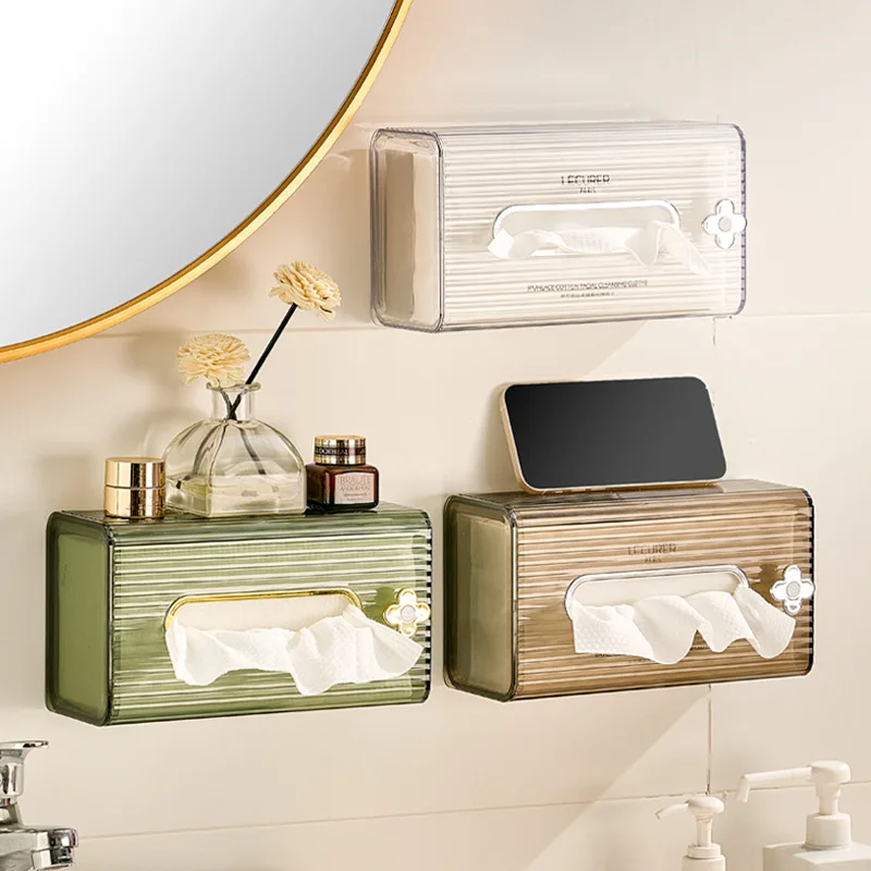 Wall-mounted Semi-transparent Tissue Box Home Non-perforated Tissue Box Kitchen Bathroom Bedroom Tissue Storage Box
Wall-mounted Semi-transparent Tissue Box Home Non-perforated Tissue Box Kitchen Bathroom Bedroom Tissue Storage Box