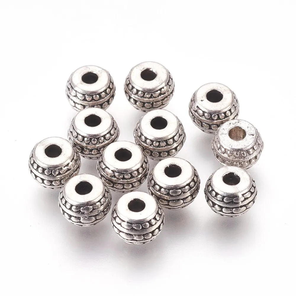 50-200PCS Tibetan Style Alloy Beads Lead&Nickel&Cadmium Free Rondelle/Snowflake/Bicone Antique Silver 3-7x1-5mm hole: 1-1.5mm
50-200PCS Tibetan Style Alloy Beads Lead&Nickel&Cadmium Free Rondelle/Snowflake/Bicone Antique Silver 3-7x1-5mm hole: 1-1.5mm
