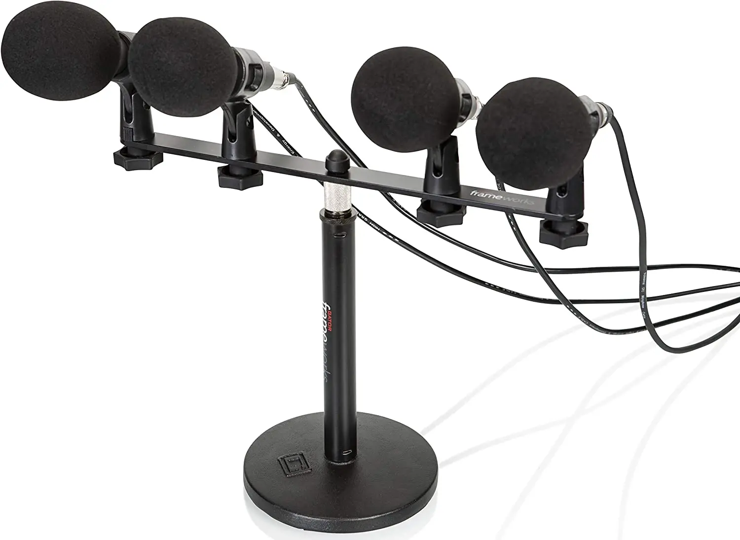 Gorgeous Gator Frameworks 1 to 4 Microphone Bar Mount with Standard 5/8 Inch Threads Suitable for Most Microphone Stands (GFWMIC
Gorgeous Gator Frameworks 1 to 4 Microphone Bar Mount with Standard 5/8 Inch Threads Suitable for Most Microphone Stands (GFWMIC