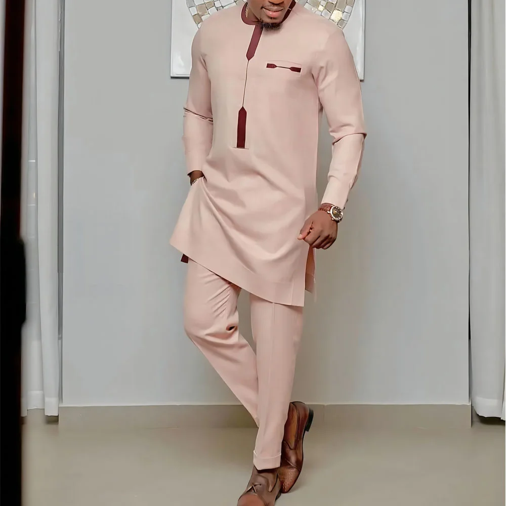 Summer Men Sets Kaftan Luxury Clotes Outfit Fasion Casual Etnic Style Lon Sleeve Sirts Sweatpants 2Pcs Weddin Male Suits
Summer Men Sets Kaftan Luxury Clotes Outfit Fasion Casual Etnic Style Lon Sleeve Sirts Sweatpants 2Pcs Weddin Male Suits
