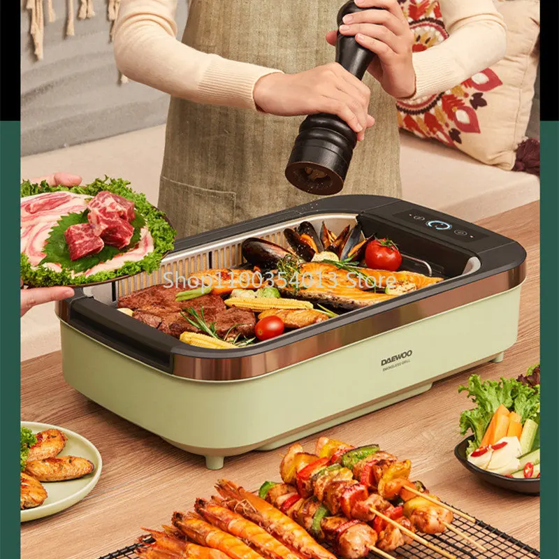 Korea Daewoo Electric Grill Barbecue Pan Household Korean Smokeless Indoor Grill Restaurant Equipments
Korea Daewoo Electric Grill Barbecue Pan Household Korean Smokeless Indoor Grill Restaurant Equipments