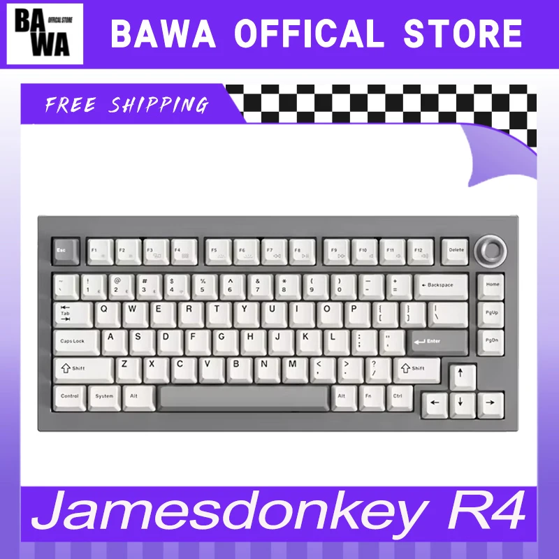 Механическая клавиатура Jamesdonkey R4 беспроводная трехрежимная из алюминиевого