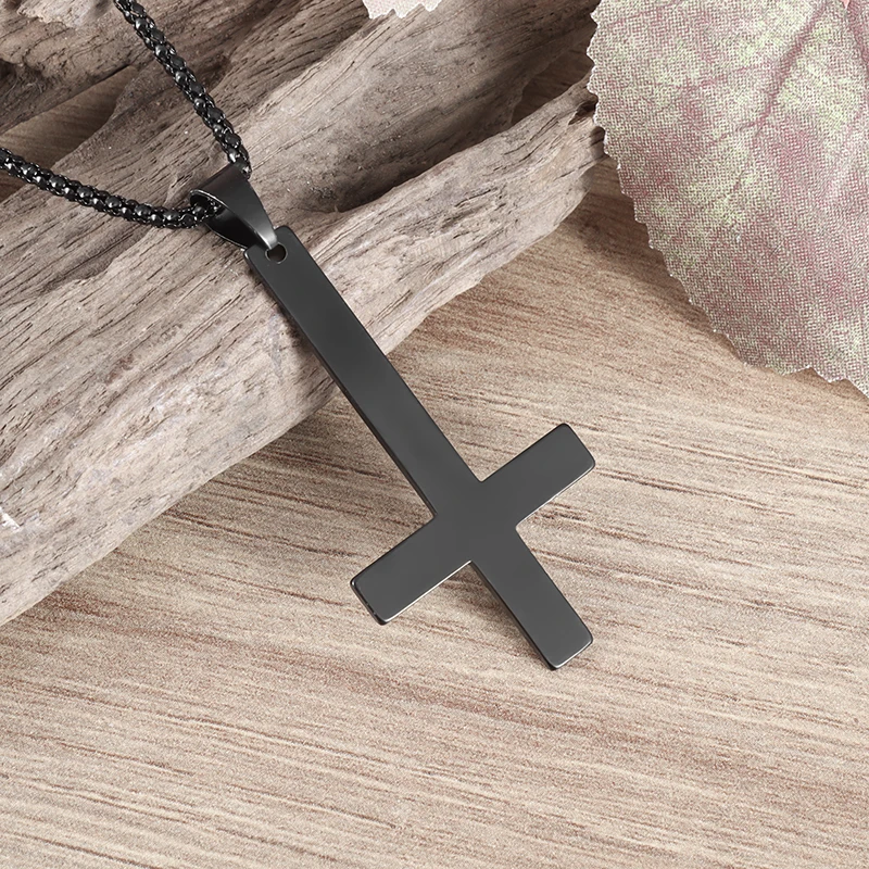 Inverted Cross Necklace for Men High Quality Catholic Prayer Jewelry Stainless Steel Cross Pendant Amulet Gift
Inverted Cross Necklace for Men High Quality Catholic Prayer Jewelry Stainless Steel Cross Pendant Amulet Gift