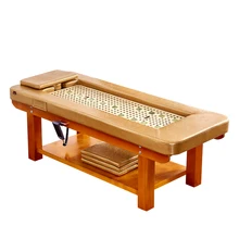 solid wood metal electronic smokeless moxibustion beauty salon full-body moxibustion household special physiotherapy bed
