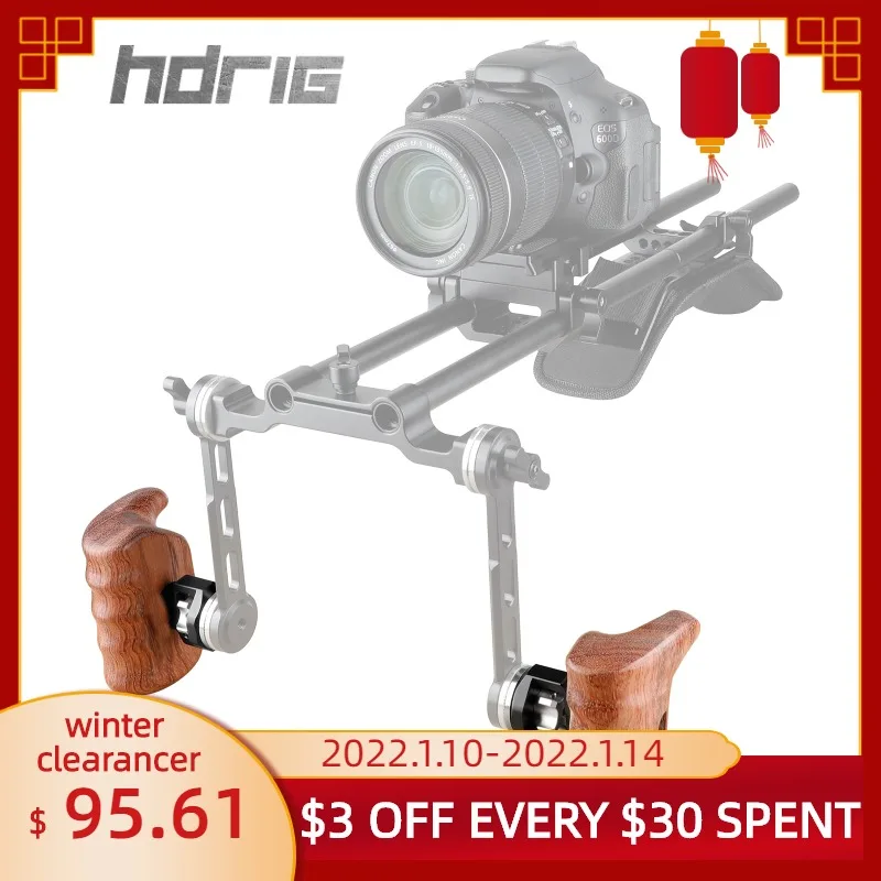 HDRIG Wooden Hand Grip With M6 ARRI Rosette Mount (Left & Right) for DV Video Cage RED Camera Red Rig and Other DSLR Camera Rig
HDRIG Wooden Hand Grip With M6 ARRI Rosette Mount (Left & Right) for DV Video Cage RED Camera Red Rig and Other DSLR Camera Rig