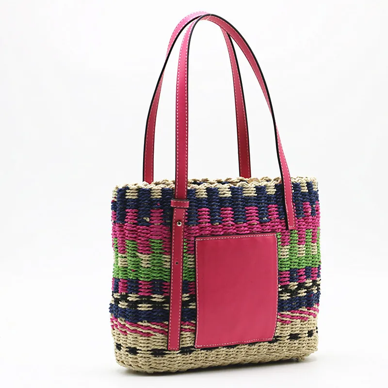 Summer Women Shoulder Bags Large Capacity Totes Fashion PU Patchwork Basket Rattan Bags Women Handbag Bali Beach Straw Crossbody
Summer Women Shoulder Bags Large Capacity Totes Fashion PU Patchwork Basket Rattan Bags Women Handbag Bali Beach Straw Crossbody