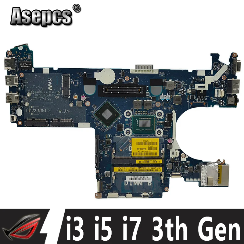 QAM00 LA-7731P For Dell latitude E6230 Laptop Motherboard CN-0WYWKH 0W7YTC 076C0R Notebook mainboard w/ i3 i5 i7 3th Gen CPU
QAM00 LA-7731P For Dell latitude E6230 Laptop Motherboard CN-0WYWKH 0W7YTC 076C0R Notebook mainboard w/ i3 i5 i7 3th Gen CPU