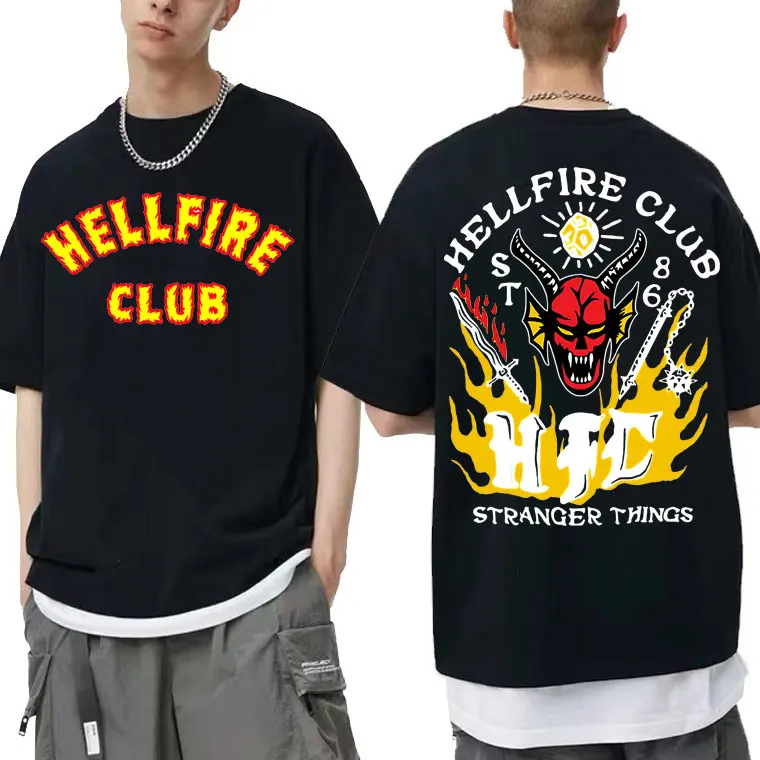 Stranger Things Season 4 Hellfire Club Graphic Print Tshirt Tops Men Women Oversized Hawkins High Quality Casual Cotton T-shirts
Stranger Things Season 4 Hellfire Club Graphic Print Tshirt Tops Men Women Oversized Hawkins High Quality Casual Cotton T-shirts