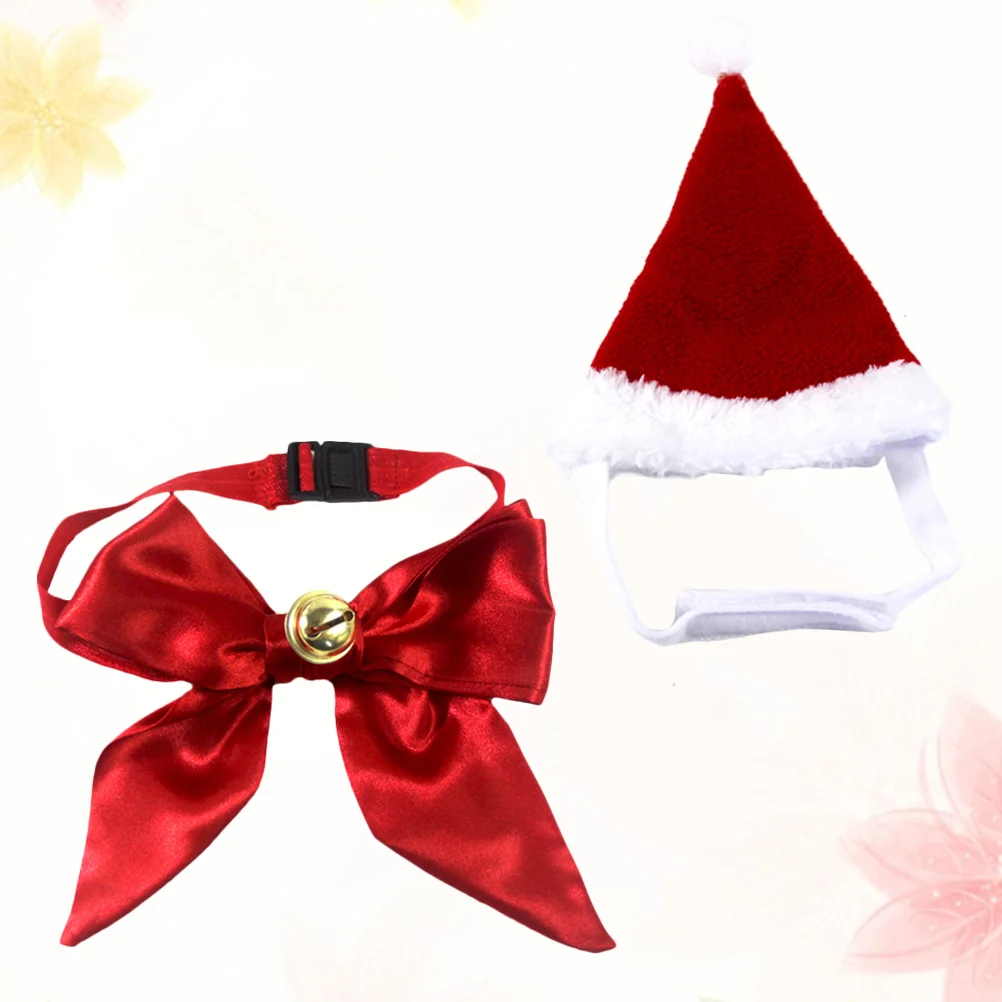 Pet Christmas Bell Collar Set Decorative Party Outfits Adorable Hat Necktie for Pet Dog Cat
Pet Christmas Bell Collar Set Decorative Party Outfits Adorable Hat Necktie for Pet Dog Cat