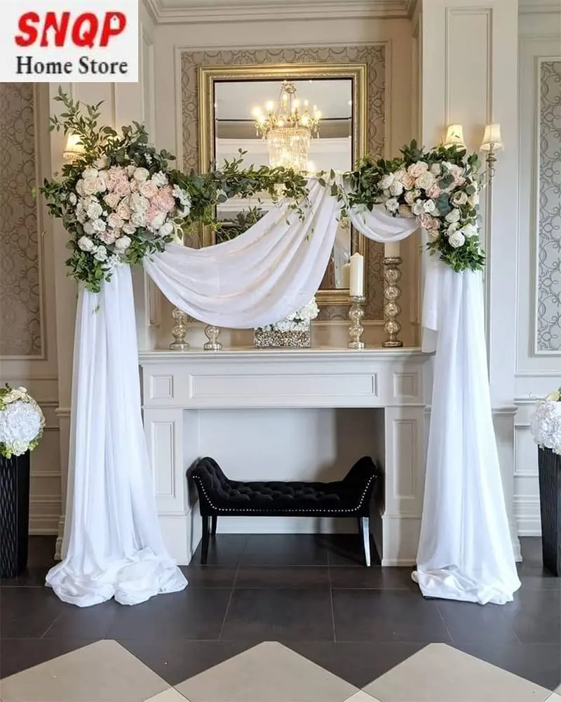 Chiffon Fabric Drape Curtain Wedding Arch Drape Curtain Party Supplies Background Ceremony Reception Hanging DIY Decor
Chiffon Fabric Drape Curtain Wedding Arch Drape Curtain Party Supplies Background Ceremony Reception Hanging DIY Decor