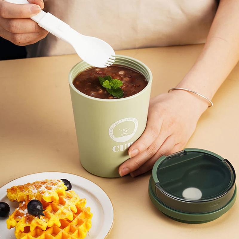 500ml Portable With SpoonThermos Bottle Breakfast Office Coffee Student Soup Thermal Cup
500ml Portable With SpoonThermos Bottle Breakfast Office Coffee Student Soup Thermal Cup