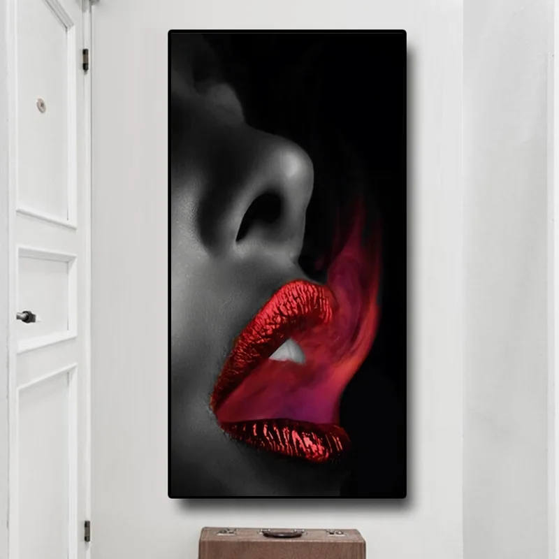 Modern Modular Woman Red Cigarette Sexy Lips Wall Art Canvas Painting Suitable for Living Room Home Decor Posters and Prints
Modern Modular Woman Red Cigarette Sexy Lips Wall Art Canvas Painting Suitable for Living Room Home Decor Posters and Prints