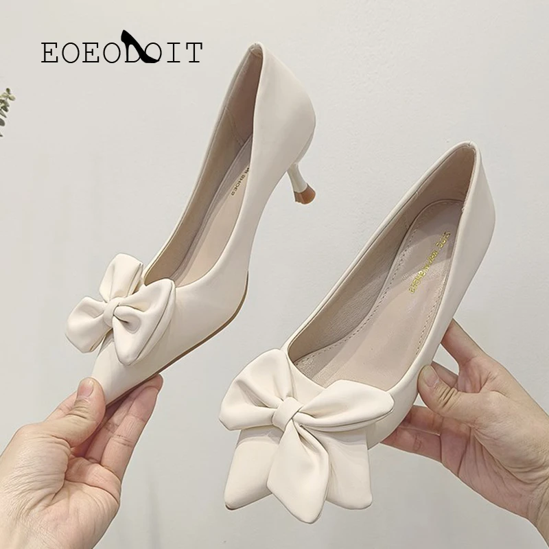 EOEODOIT Elegance Heels Shoes Women Fashion Stiletto Pumps Shoes Med Heel Bowknot Sandals Slip On Pointed Toe Shallow Shoes
EOEODOIT Elegance Heels Shoes Women Fashion Stiletto Pumps Shoes Med Heel Bowknot Sandals Slip On Pointed Toe Shallow Shoes