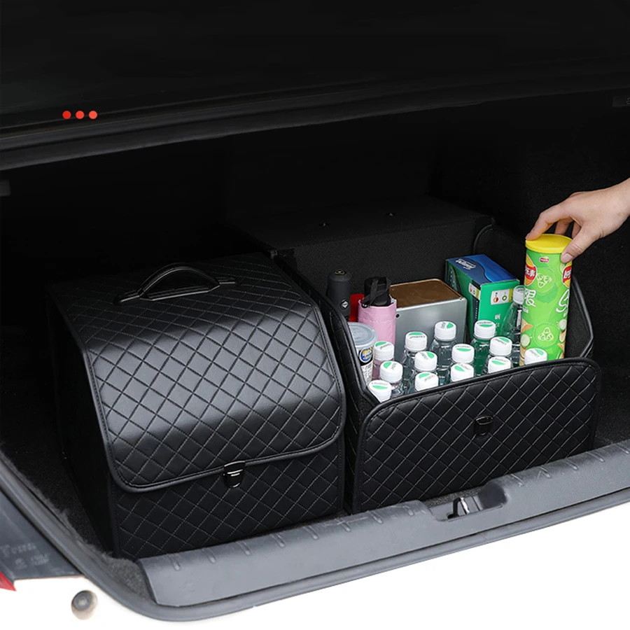 Full Black Multipurpose Car Trunk Storage Organizer Box With Lid Portable Collapsible Stowing Tidying Bag Vehicle Trunk Accesso
Full Black Multipurpose Car Trunk Storage Organizer Box With Lid Portable Collapsible Stowing Tidying Bag Vehicle Trunk Accesso