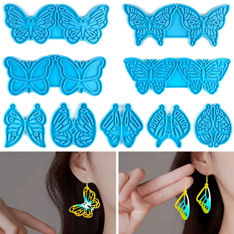 New Butterfly Earrings Silicone Resin Moulds Butterfly Wings Jewelry Necklace Pendant Epoxy Mould DIY Jewelry Making Handcraft
New Butterfly Earrings Silicone Resin Moulds Butterfly Wings Jewelry Necklace Pendant Epoxy Mould DIY Jewelry Making Handcraft