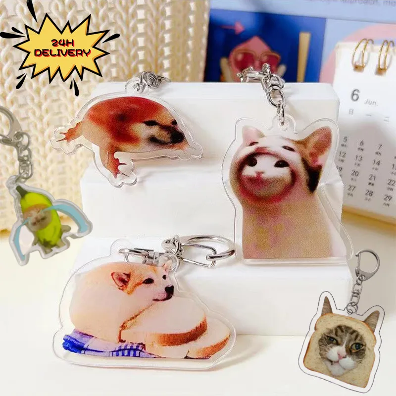 Cute Banana Cat Meme Keychain Kawaii Key Ring Girl Funny Bread Black Cats Lanyard Small Pendant Phone Chain Bag Accessories
Cute Banana Cat Meme Keychain Kawaii Key Ring Girl Funny Bread Black Cats Lanyard Small Pendant Phone Chain Bag Accessories