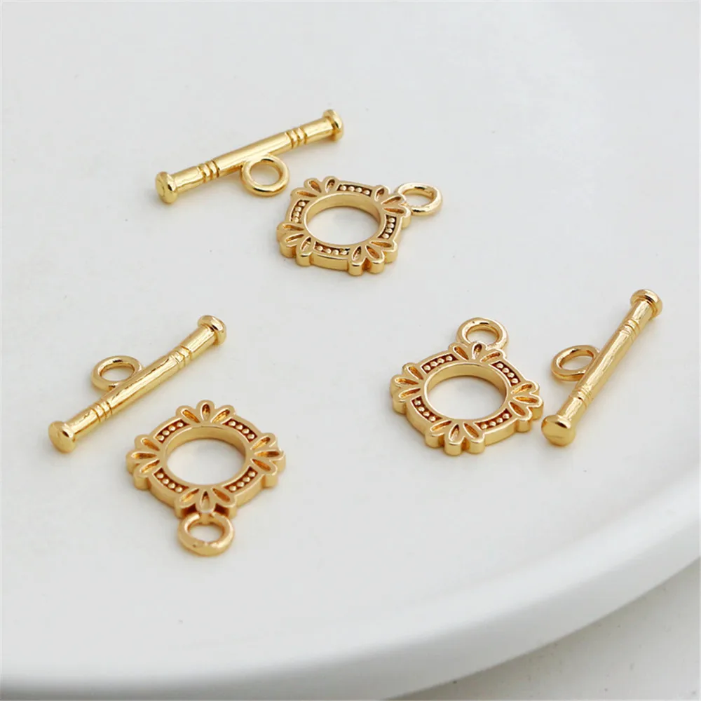 14K gold color accessories IQ buckle necklace bracelet buckle OT 13.5mm buckle DIY jewelry end buckle
14K gold color accessories IQ buckle necklace bracelet buckle OT 13.5mm buckle DIY jewelry end buckle