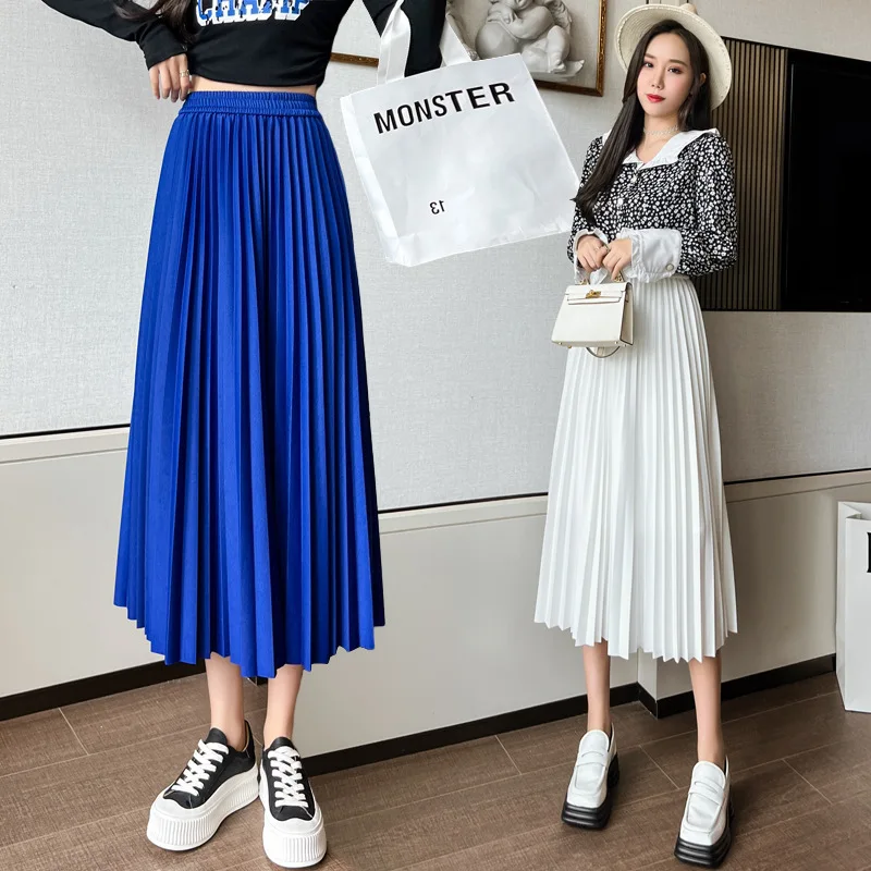 Klein Blue Pleated Skirt Skirt Female Spring Korean Version Of High Waist A-line Skirt Long Edging Organ Overskirt
Klein Blue Pleated Skirt Skirt Female Spring Korean Version Of High Waist A-line Skirt Long Edging Organ Overskirt