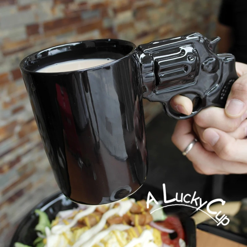 Creative Revolver-shaped Sword Drawn Milk Cups Special Ceramic Coffee MugsGraduation Gifts for Male and Female Students
Creative Revolver-shaped Sword Drawn Milk Cups Special Ceramic Coffee MugsGraduation Gifts for Male and Female Students