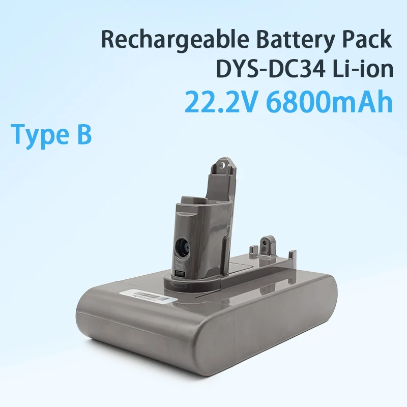 Аккумулятор типа B DC31 22,2 в 6800 мАч подходит для пылесосов Dyson DC34, DC35, DC45, DC56, DC57, Dyson, литий-ионный.
Аккумулятор типа B DC31 22,2 в 6800 мАч подходит для пылесосов Dyson DC34, DC35, DC45, DC56, DC57, Dyson, литий-ионный.