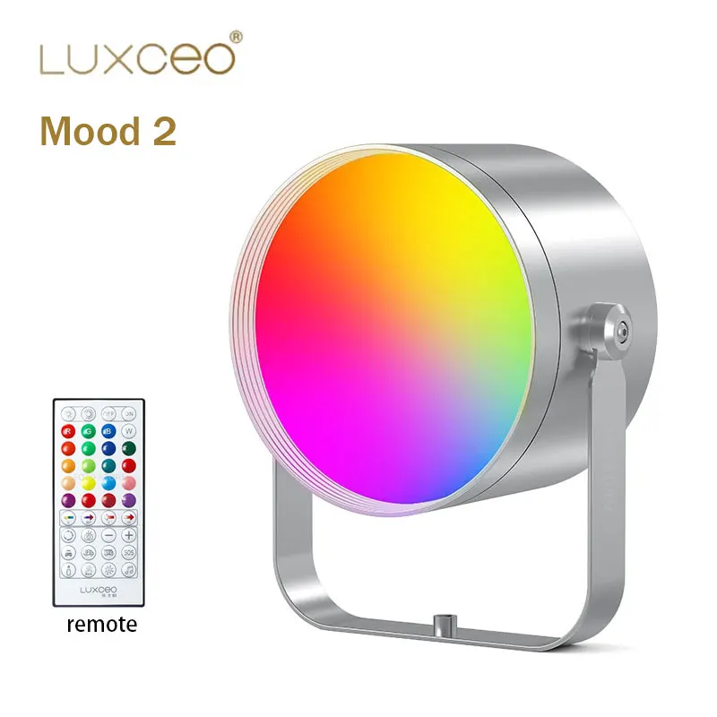Luxceo Mood 2 RGB Desktop Lamp Atmosphere Fill Light Colorful Decoration Light Remote Control for Video Live Stream Lighting
Luxceo Mood 2 RGB Desktop Lamp Atmosphere Fill Light Colorful Decoration Light Remote Control for Video Live Stream Lighting